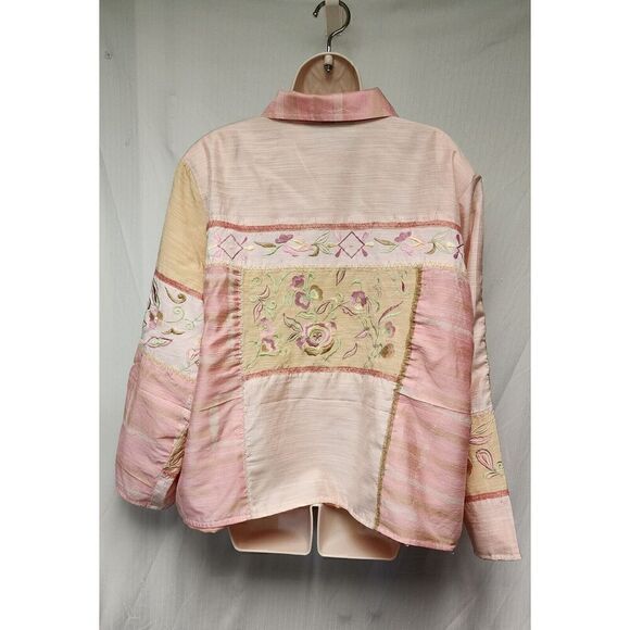 Indigo Moon Embroidery Tunic Top Sequin Beaded & Metallic Accents BOHO CHIC XL - Picture 3 of 7